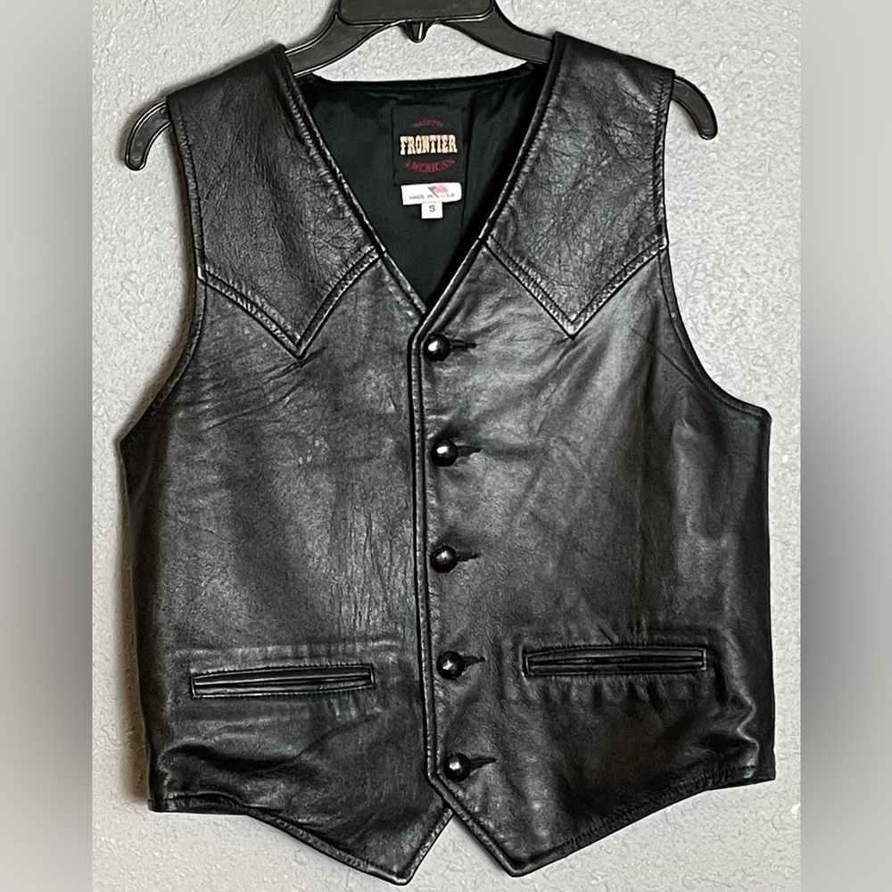 Black Leather Vest for Women